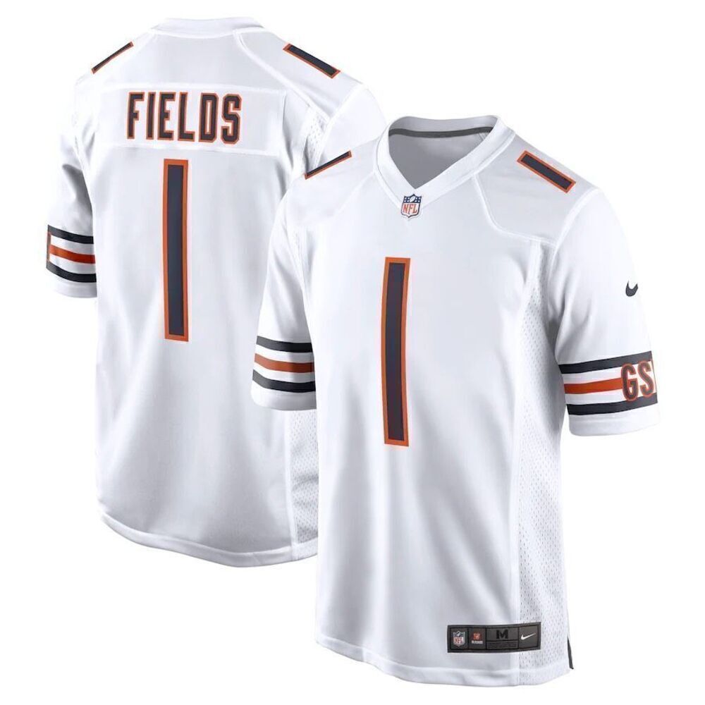 Nike NWT Men's Chicago Bears Justin Fields Nike White Game Jersey XL